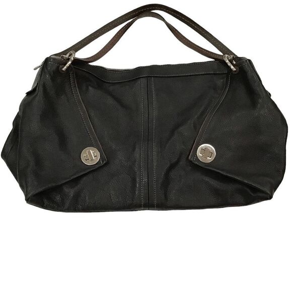 Black Leather Shoulder Bag, Tentazione Due, Made in Italy - Picture 9 of 9